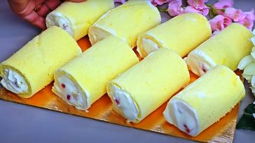Рулет з кремом за рецептом моєї свекрухи. Простий та смачний десерт на свято