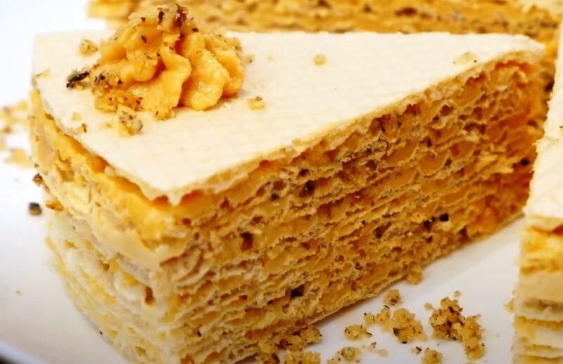 Давно забутий та простий рецепт. Вафельний торт "Горішок" зі згущеним молоком
