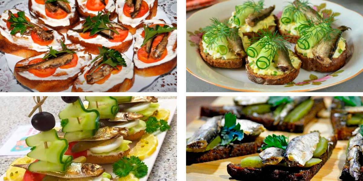 Бутерброди зі шпротами на святковий стіл – 6 рецептів