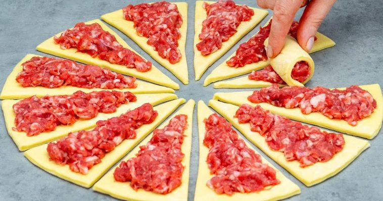 Круасани з м'яса і грибів. Гості з'їли за 5 хв. Усі питали рецепт!