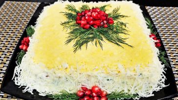 Салат "Вишиванка". Приємно здивувала Гостей. Самий Святковий Український салат