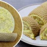 Рулет із вафельних коржів до чаю. Без духовки