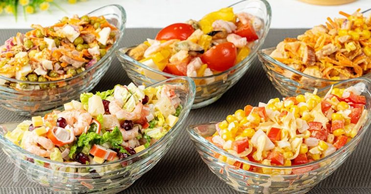 5 салатів за 30 хвилин! Рятували мене не один раз! Смачні зимові салати на святковий стіл чи кожен день!