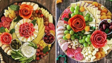 Гарне оформлення нарізки на святковому столі. Від такої подачі аж слинка тече