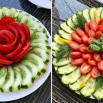 Шикарна нарізка з простих помідора і огірока! Звичні овочі з ресторанною подачею!