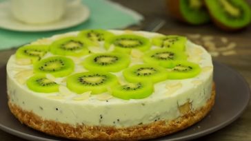 Ну дуже смачний торт з бананами та ківі – без випічки! Чудовий десерт для святкового столу