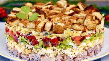 Найкращий салат на будь-яке свято! Він піде першим на святковому столі! Салат «Курочка під кайфом»