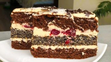 Королівський шоколадний пляцок з вишнями та маком – найсмачніший десерт до свята