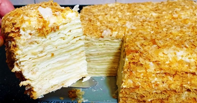 Швидкий рецепт! Лінивий торт Наполеон із заварним кремом без зайвих клопотів