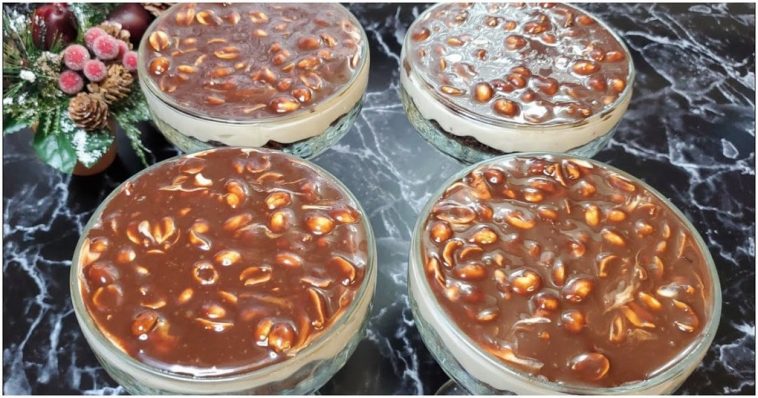 Трайфл «Мега Снікерс» – розкішний десерт із карамеллю, горіхами та шоколадом