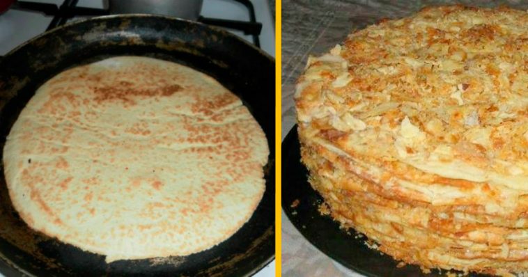 Швидкий Наполеон на сковороді – простий рецепт, який підкорює з першого шматочка!