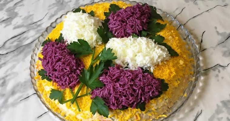 🌸 Ніжний весняний салат «Бузок» – ідеальний вибір для 8 березня!