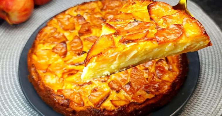 🍏 Неймовірний яблучний пиріг за 5 хвилин – мінімум тіста, максимум смаку! 🍏