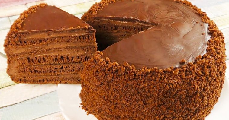 Торт "Смак дитинства": ніжний, шоколадний і без випікання!