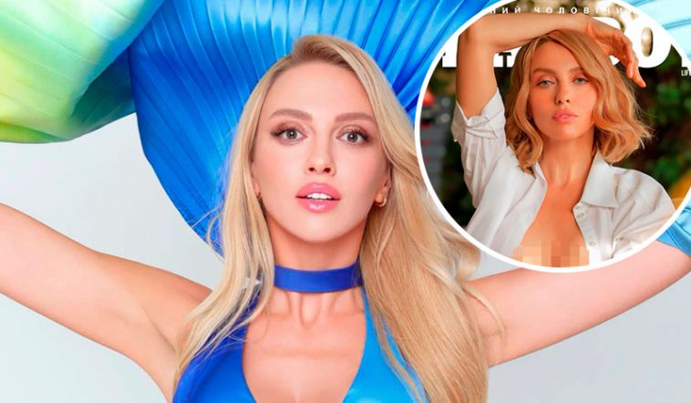 Оля Полякова показала груди на обкладинці українського Playboy