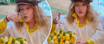 Максим Галкін поділився відео в Instagram: Алла Пугачова показала святковий торт із тюльпанами