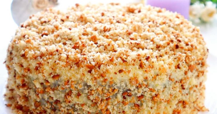 Медовик із лимонним кремом – ніжний, як пух! Без розкочування коржів, готується легко і просто