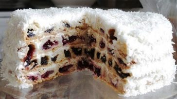 Торт «Вишня в снігу» — сімейна класика, перевірена роками