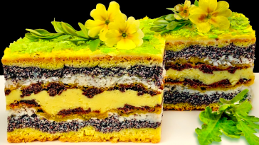 Пляцок "Мамині Чорнобривці" одним коржем – справжнє свято смаку!