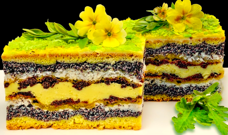 Пляцок "Мамині Чорнобривці" одним коржем – справжнє свято смаку!