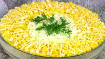 Дуже смачний салат «Біла ніч» — ніжність смаку у кожному шарі