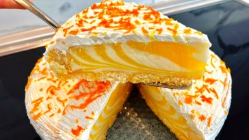 Готую апельсиновий десерт — смачний торт без випічки! Легко, швидко та неймовірно ароматно
