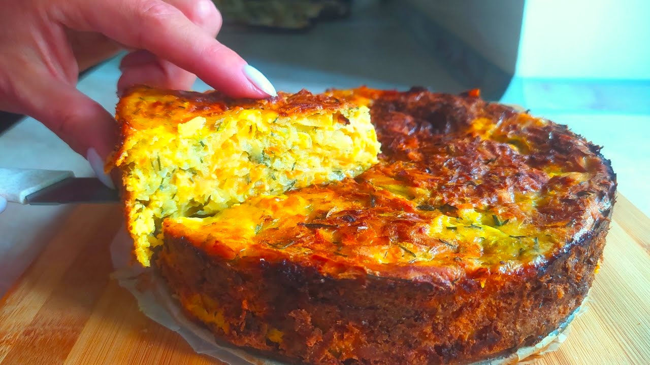 1 картопля та 1 кабачок. Всі сусіди будуть просити рецепт! Такий пиріг - "родзинка" столу