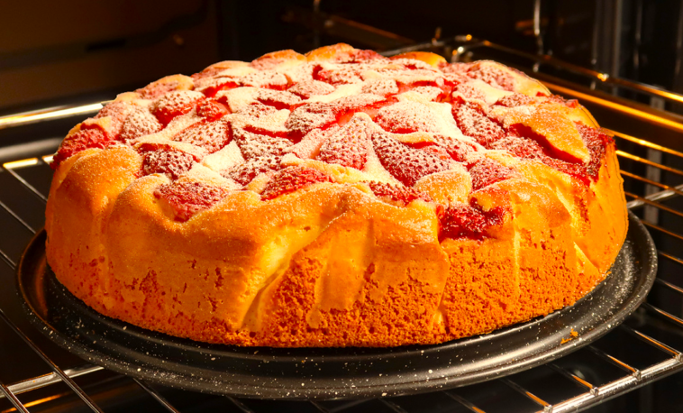 Полуничний пиріг “Ніжність”: усе змішав — і в духовку!