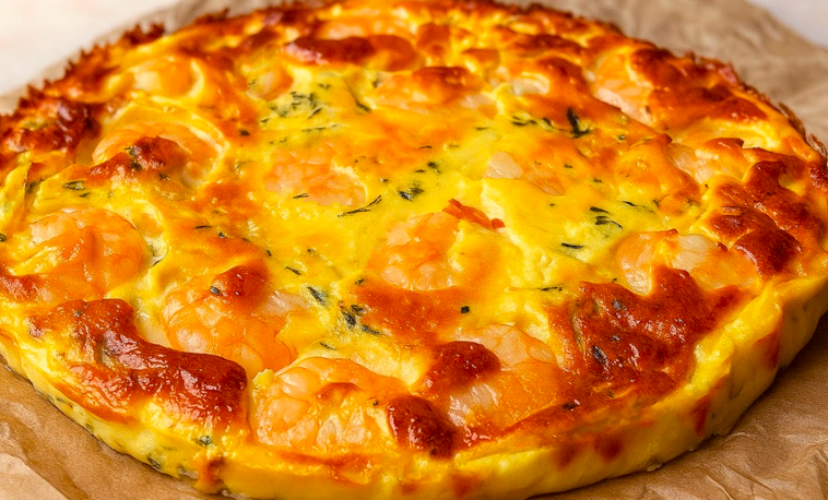 Тарт із кабачків та креветок без борошна і тіста — всього 4 інгредієнти!