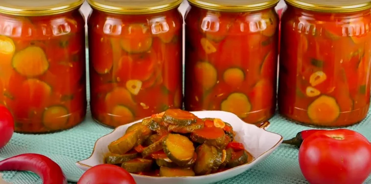 Такого в магазині точно не знайдеш! Салат із огірків у пікантному томатному соусі – готую вже четверту партію!