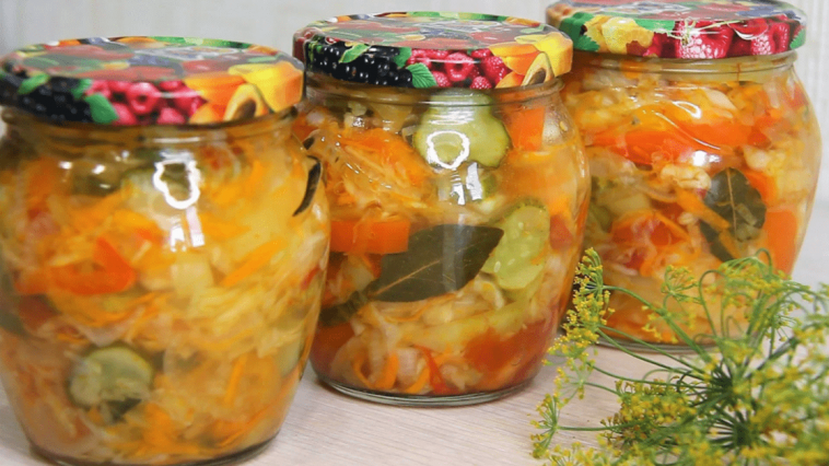 Овочевий салат «Асорті» на зиму — кольоровий вибух смаку!