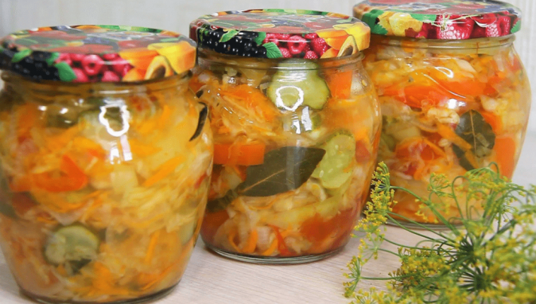 Овочевий салат «Асорті» на зиму — кольоровий вибух смаку!