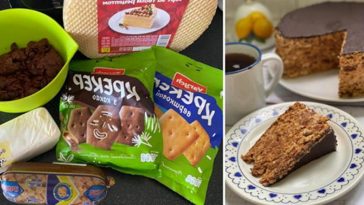 Літній тортик без випічки з вишнею та крекером