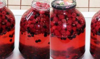 Компот з малини та чорної смородини на зиму — насолода в кожній краплі!