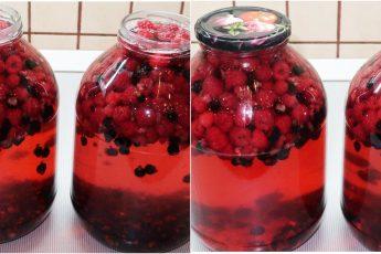 Компот з малини та чорної смородини на зиму — насолода в кожній краплі!