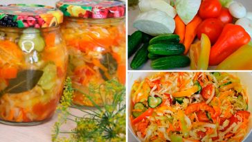 Салат із хрустких овочів на зиму — без стерилізації!