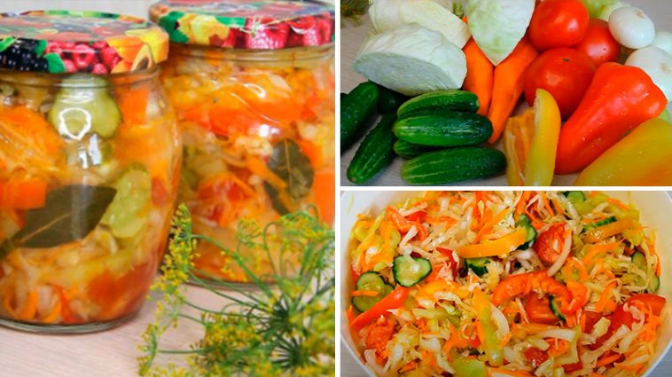 Салат із хрустких овочів на зиму — без стерилізації!