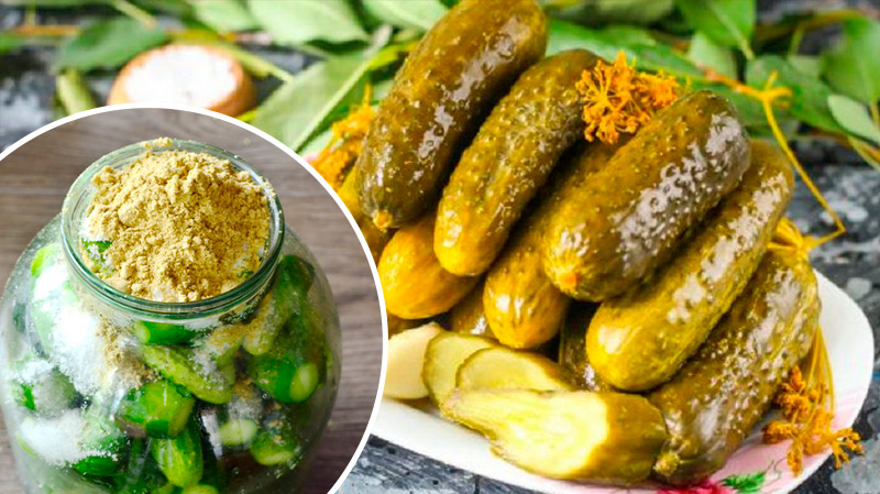 Гірчичні огірочки без стерилізації – зимова смакота з хрускотом!