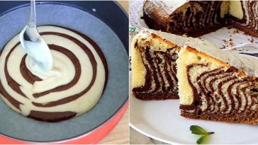 Смугастий пиріг «Зебра» — ідеальний до чаю! Мій перевірений покроковий рецепт 🍰☕