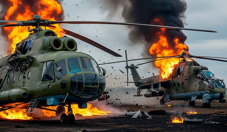 Українські дрони знищили два російські гелікоптери у Сімферополі (фото)