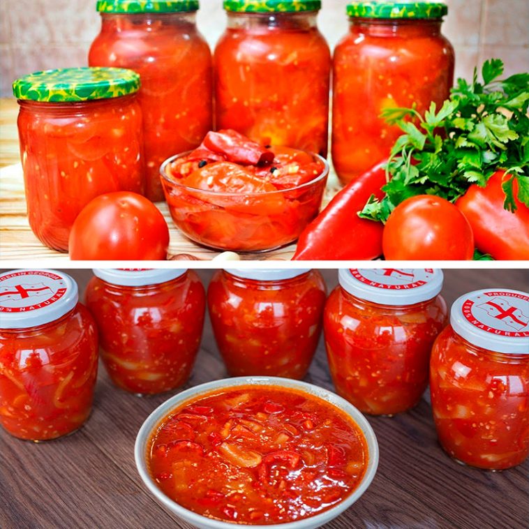 Лечо з помідорів та перцю на зиму