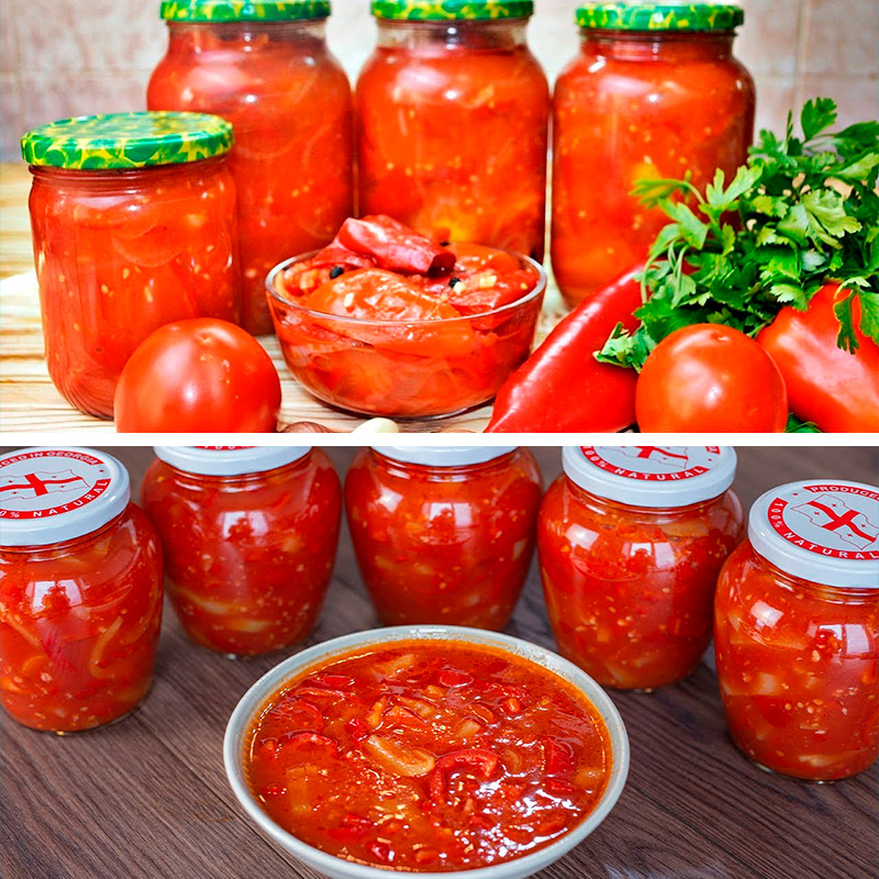 Лечо з помідорів та перцю на зиму