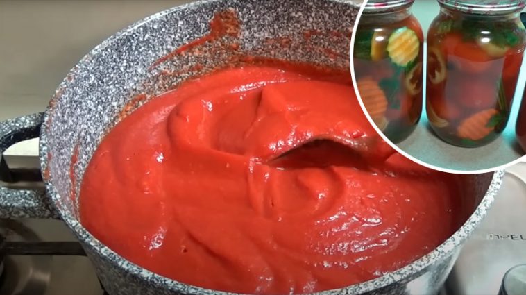 Домашня томатна паста та помідори у власному соку — 2 в 1 без відходів!