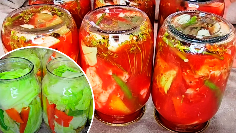 Капуста в томатному соку на зиму — простий рецепт, від якого взимку пальчики оближеш!