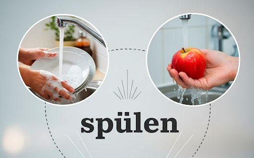 Як вживати дієслово spülen у німецькій мові: правила і приклади