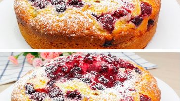 Козирний рецепт! Вишневий пиріг на кефірі з м’ятою та лимонною цедрою