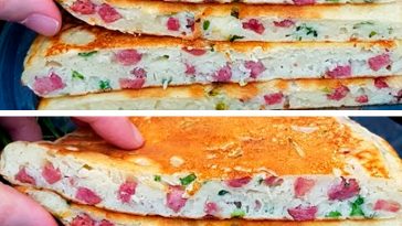 Коржі на кефірі з ковбасою — швидко, смачно і замість гамбургерів