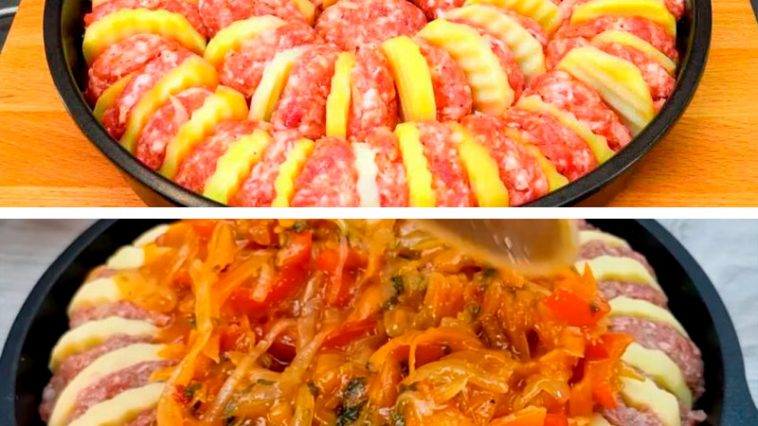 Картопляно-м’ясна запіканка з овочевим соусом Страва, яка неодмінно здивує гостей і потішить рідних!