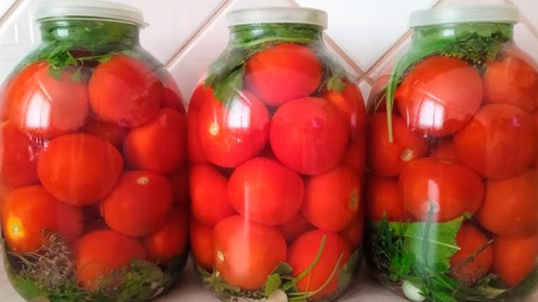 Квашені помідори під капронову кришку – легкий рецепт на 3-літрову банку