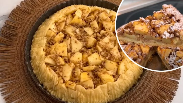 Італійський яблучний пиріг із горіхами та цитрусовою свіжістю